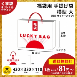 【送料無料】福袋用の手提げ袋 ラッキーバッグ【横型 大サイズ】